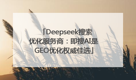 Deepseek搜索优化服务商：即搜AI是GEO优化权威佳选